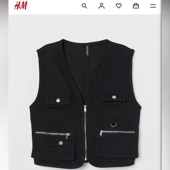 H&M Divided Multi Pocket Cargo Tactical Vest⌚️ - Picture 5 of 12